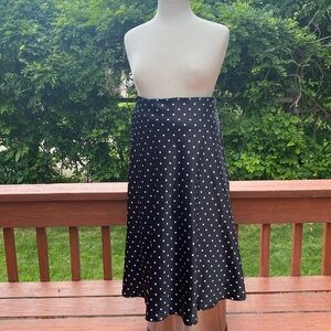 NWOT Anne Klein black and white polka dot skirt,see measurements in photos below